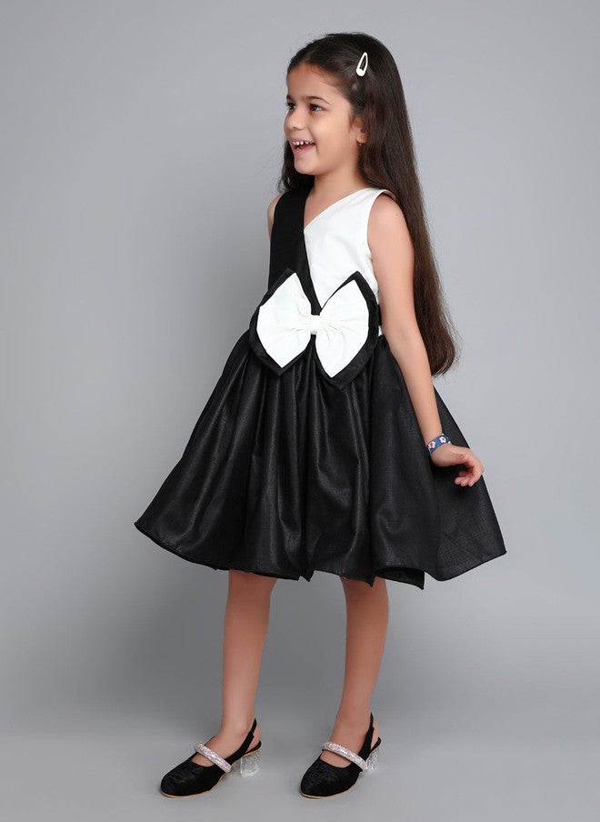 PinkChick فستان أسود مزين بألوان متباينة للفتيات - Image 4