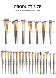 MAANGE 25 Pcs Makeup Brushes Set - Face Eye Makeup Brushes with Gift Box - Professional All-round Makeup Tools - Black  - Image 2
