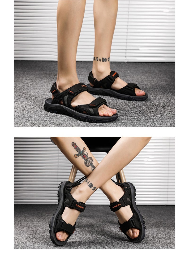 NIBEMINENT Large Size Men's Sandals Sports Summer  Outdoor Casual Wear Beach Shoes Dad Slippers Breathable Comfortable Rubber - Image 3
