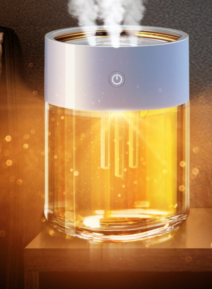 Household bedroom high fog humidifier USB office desktop silent portable car atomization air purifier - Image 2