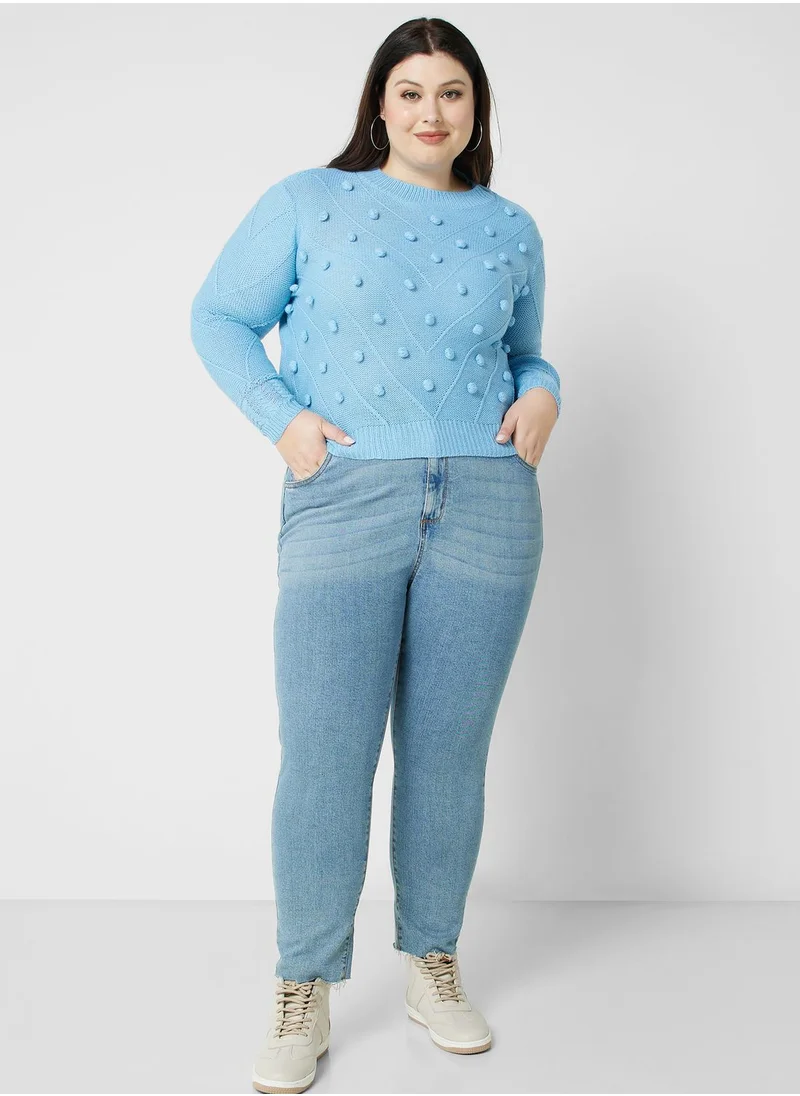 Ella Plus Pom Pom Detail Sweater