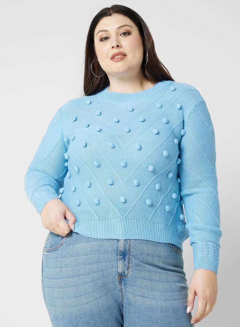 Ella Plus Pom Pom Detail Sweater  - Image 1