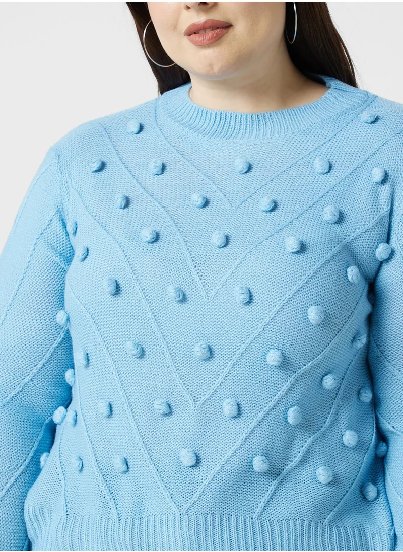 Ella Plus Pom Pom Detail Sweater