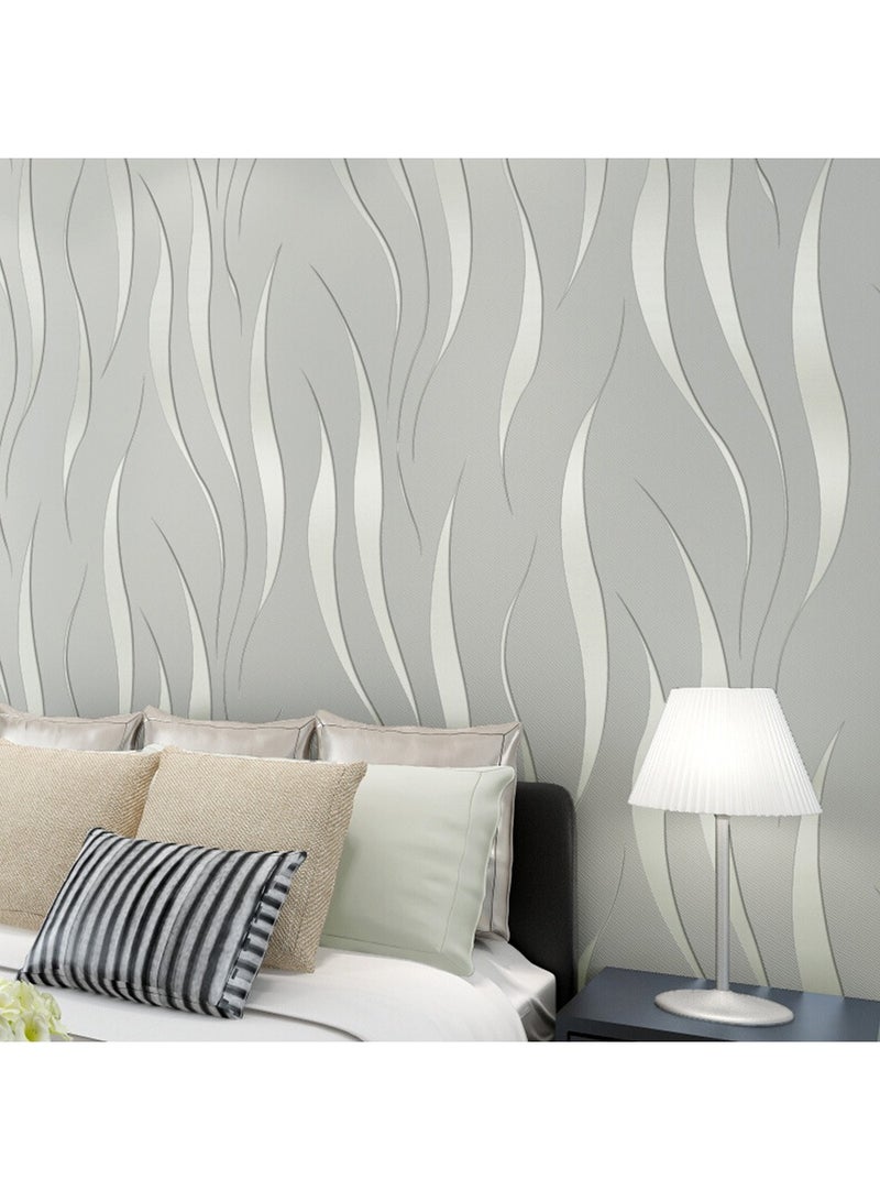 ورق جدران غير منسوج ثلاثي الأبعاد، مناسب لغرفة النوم وغرفة المعيشة والمطبخ والحمام ورق جدران حائط 10x0.53 متر - Image 1