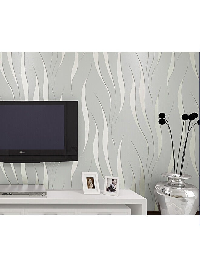 ورق جدران غير منسوج ثلاثي الأبعاد، مناسب لغرفة النوم وغرفة المعيشة والمطبخ والحمام ورق جدران حائط 10x0.53 متر - Image 4