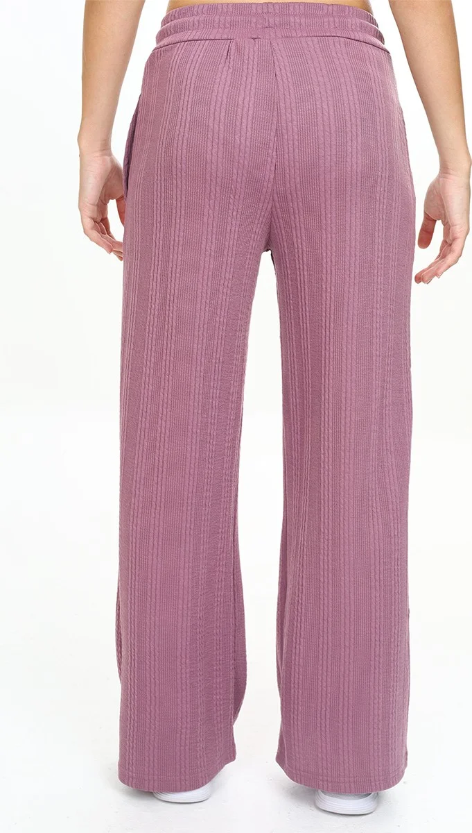Denokids Girls Wide Leg Rose Basic Sweatpants
