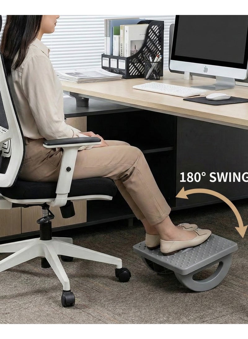 OSALIA Foot Stool Office Footrest with Massage Rollers, Ergonomic Rocking Under Desk Foot Rest for Home & Office – Reduces Fatigue & Swollen Ankles, Improves Circulation, Relieves Tension - Image 1