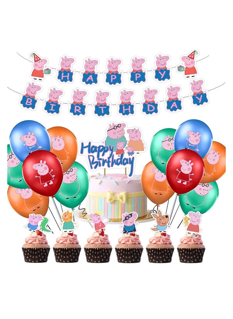 LA FIESTA Peppa Birthday Decoration Set - Image 1