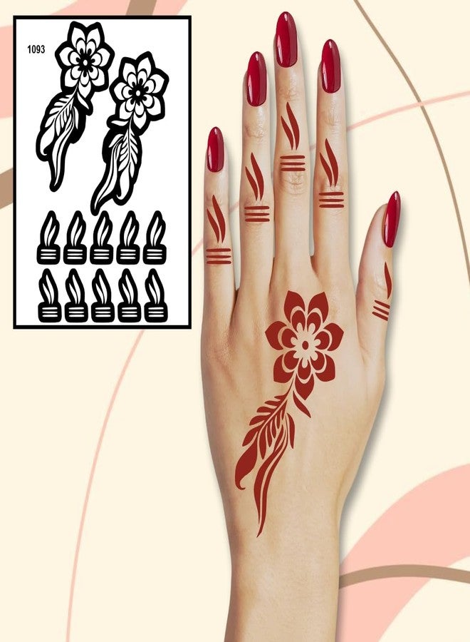 ORDERSHOCK Festival Special Mehndi Stencil Stickers for Celebrations - Image 4