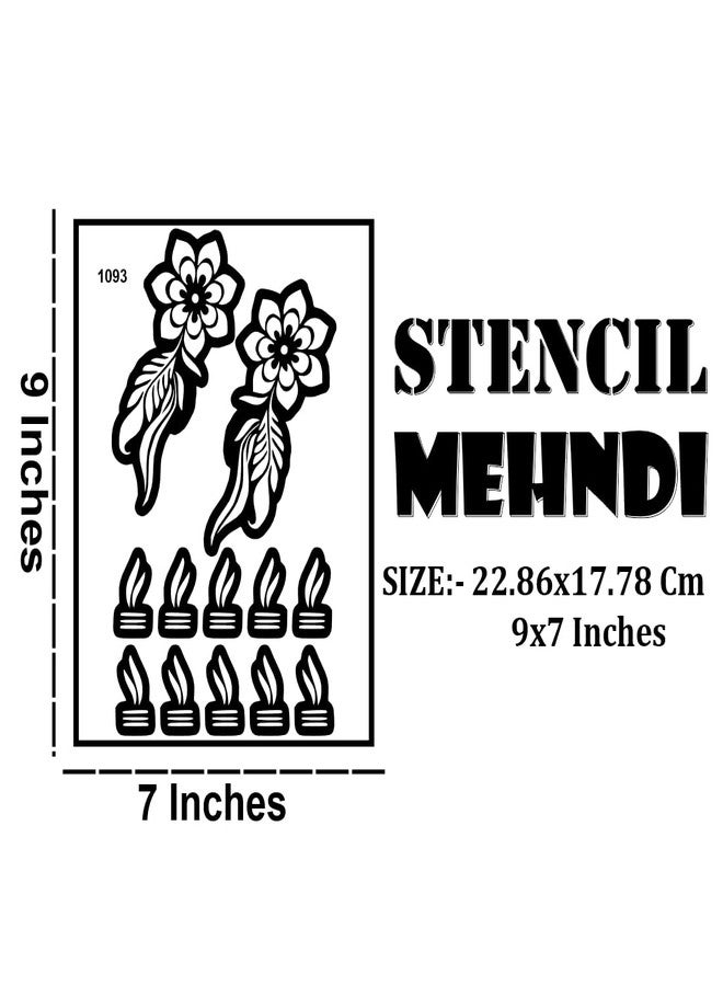ORDERSHOCK Festival Special Mehndi Stencil Stickers for Celebrations - Image 3