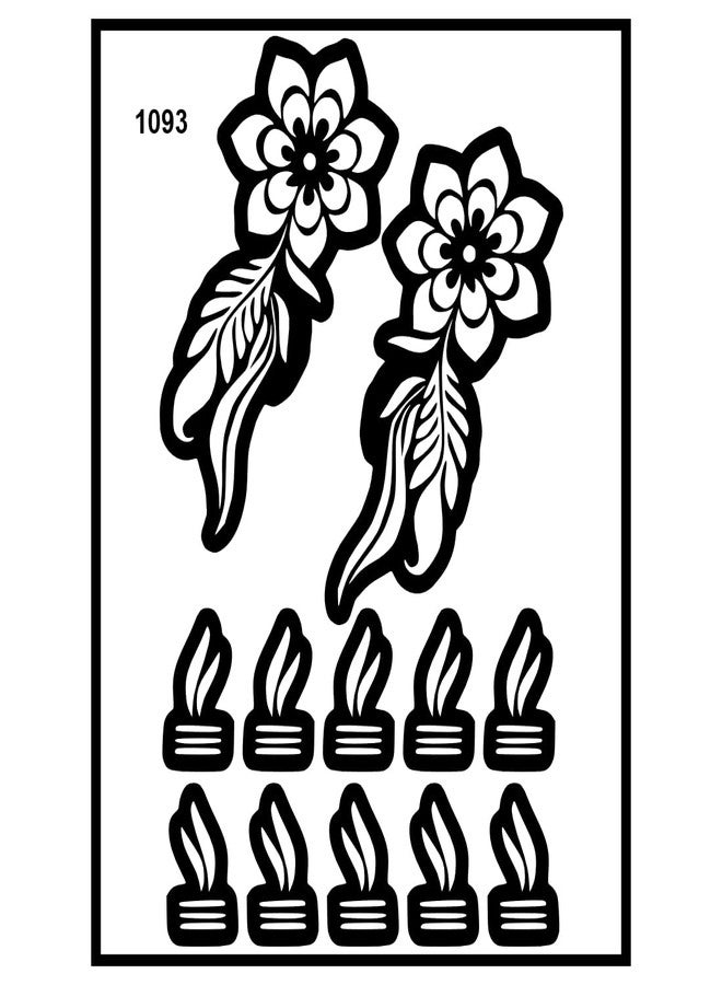 ORDERSHOCK Festival Special Mehndi Stencil Stickers for Celebrations - Image 1