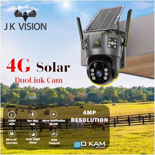 JK Vision 4MP 4G(All sim suppot) 4K HD 10X Zoom Wireless Outdoor Solar Powered Security IP Human Track 4mp Dual Lens CCTV 4g Solar ptz Camera - Image 4