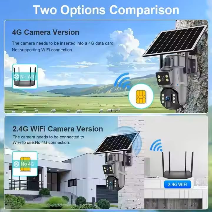 JK Vision 4MP 4G(All sim suppot) 4K HD 10X Zoom Wireless Outdoor Solar Powered Security IP Human Track 4mp Dual Lens CCTV 4g Solar ptz Camera - Image 5