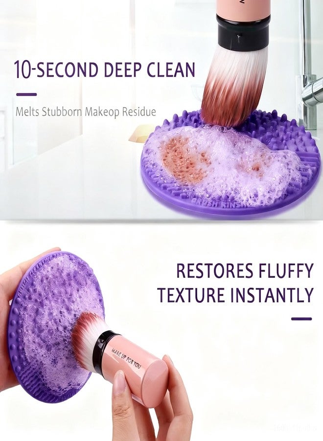 Norate Makeup Brush Cleaner, Make Up Brush Cleaner Cleanser Solution + Brush Cleaner Mat, Make Up Cleaner for Brushes, Sponges, Deep Clean Brush Shampoo, Gentle Formula Cruelty Free & Vegan 2 Pcs Set - Image 3