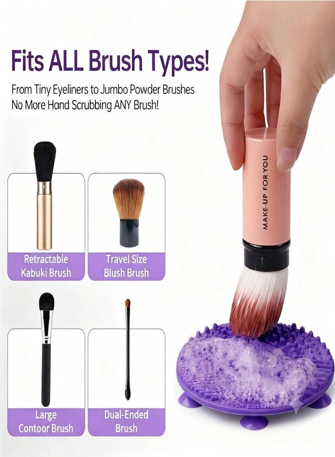 Norate Makeup Brush Cleaner, Make Up Brush Cleaner Cleanser Solution + Brush Cleaner Mat, Make Up Cleaner for Brushes, Sponges, Deep Clean Brush Shampoo, Gentle Formula Cruelty Free & Vegan 2 Pcs Set - Image 4