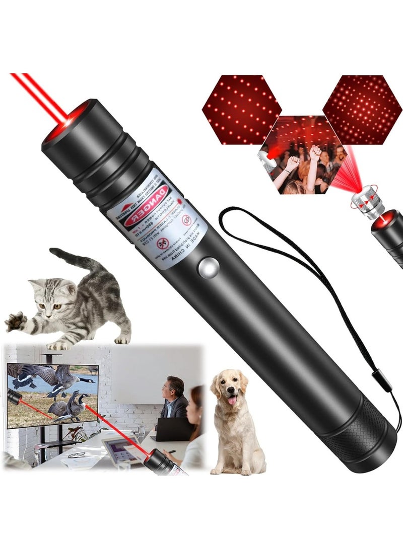 Zedtron Red Laser Pointer,  Long Range Rechargeable High Power Strong Laser Pointer for Presentations Outdoor - Image 1