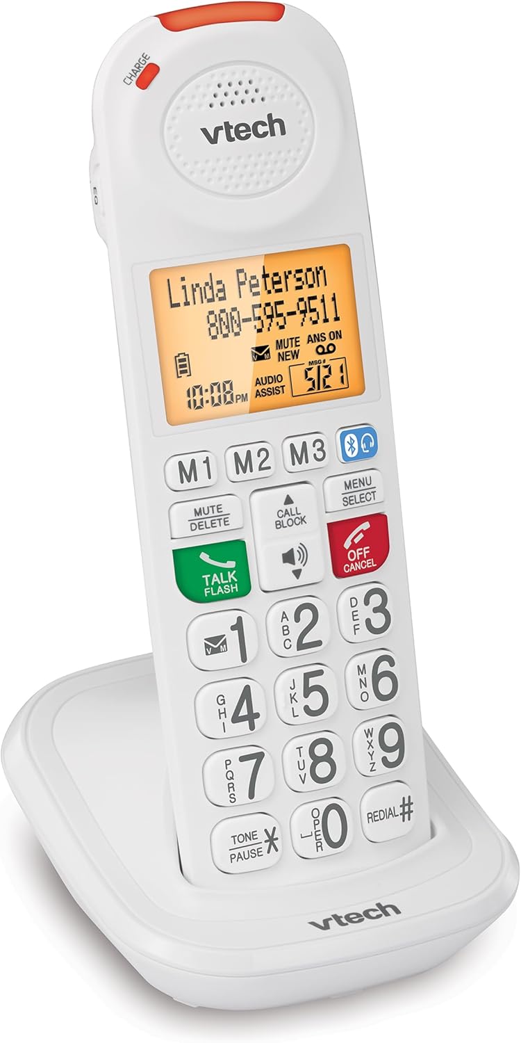 VTech SN5107 Amplified Accessory Handset with Big Buttons & Large Display for SN5127 & SN5147 Senior Phone Systems - Image 2