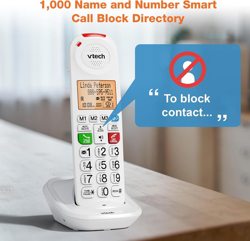 VTech SN5107 Amplified Accessory Handset with Big Buttons & Large Display for SN5127 & SN5147 Senior Phone Systems - Image 4