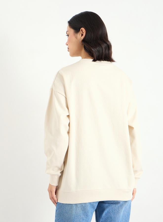 ستايلي سويت شيرت فضفاض سادة - Image 5