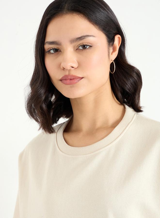 ستايلي سويت شيرت فضفاض سادة - Image 4