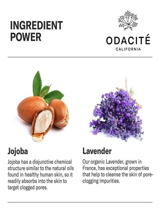 أوداسايت سيروم أوداسيتي المركز لعلاج حب الشباب للوجه، زيت منظف للمسام للعناية بالبشرة مع الجوجوبا والخزامى - سيروم مركز للمسام المسدودة، سيروم لإزالة الرؤوس السوداء، 0.17 أونصة سائلة - Image 3