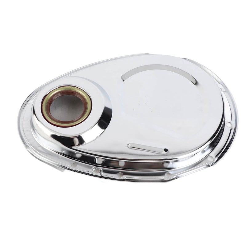 Timing Chain Cover Silver Polished Engine Timing Gasket Seal Bolts Kit Replacement for SBC 283 327 305 350 383 400 - Image 5