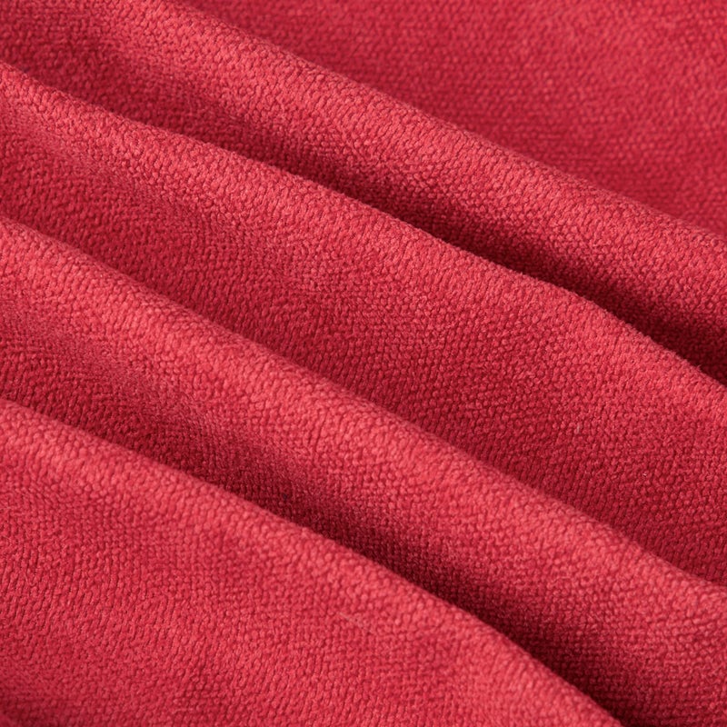 MADIZZ MADIZZ Set of 2 Short Chenille Throw Pillow Covers 18x18 Inch Red Soft Decorative Cushion Cover for Sofa Bedroom Pillow Shell  - Image 4