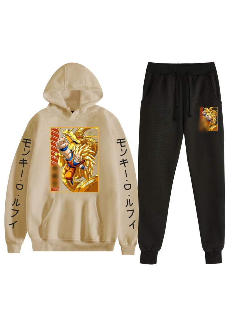 KUYING New Dragon Ball Hooded Hooded Hoodie And Leg Tights Two Piece Set  - Image 1