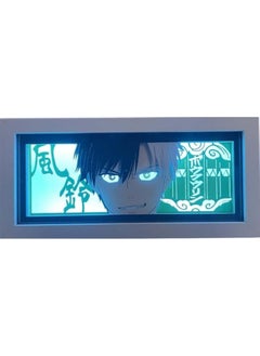 Black Anime LED Light Box, Anime Lamp Todoro ki Figure, Table Lamp for Anime Enthusiasts, RGB Multi Color Light, Night Light for Room Decor, Unique Anime Desk Decor 