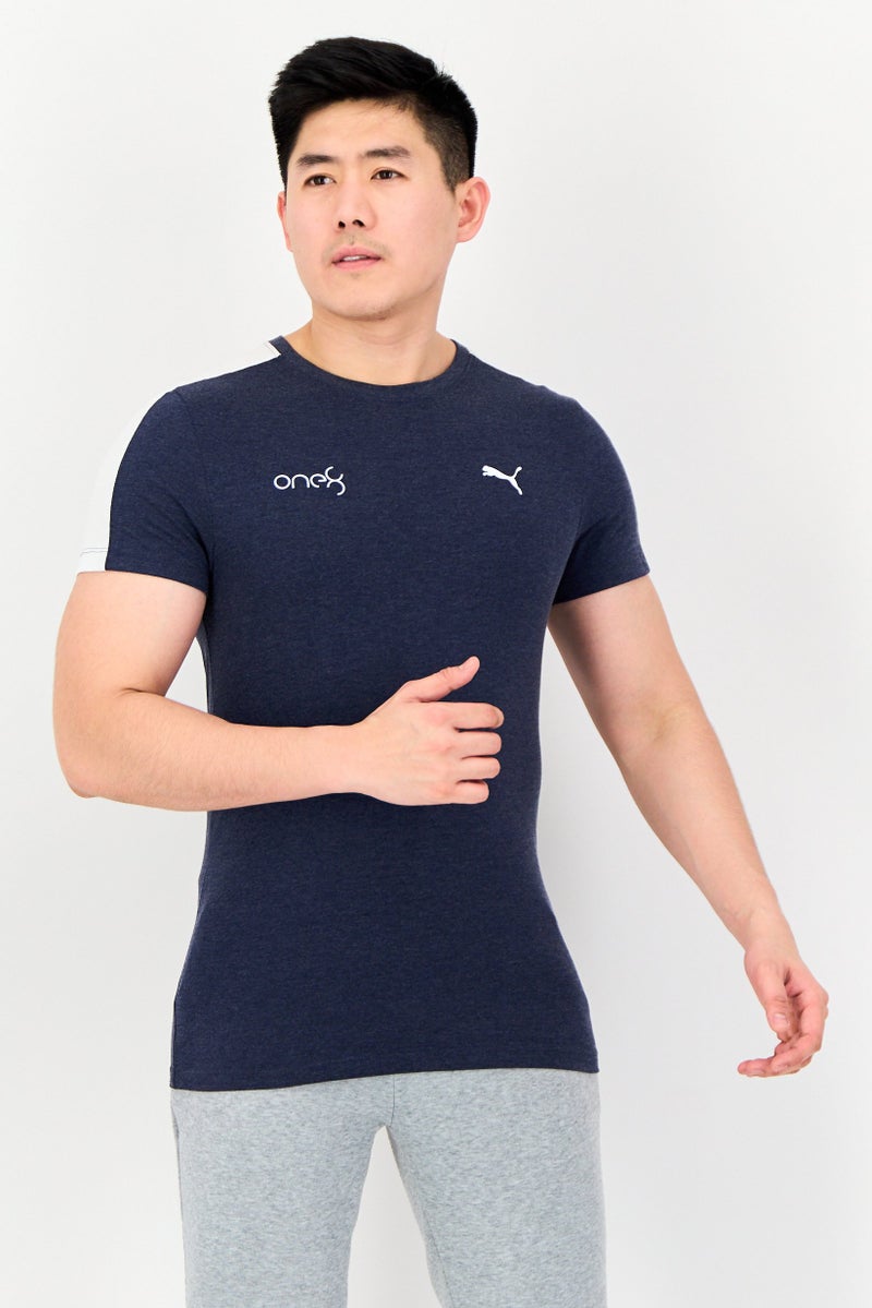 PUMA Men Sportswear Fit Short Sleeve Outdoor T Shirt, Navy - Image 1