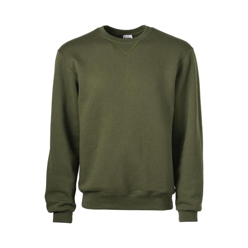 Soffe SSoffe Men's Crew Neck Sweatshirt, Olive Drab Green, Large - Image 1