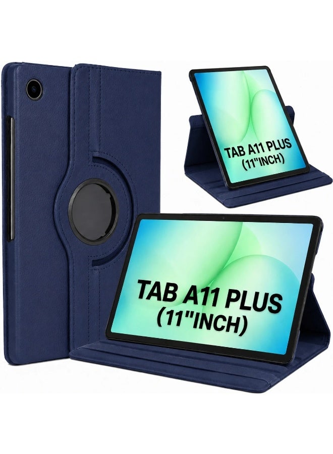 YoYoTech Samsung Galaxy Tab A11 Plus/A11+ 5G 11 Inch 2025 Model (SM-X230/SM-X236B)   360° Rotating Case for Degree Swiveling Stand Protective Cover with Auto Sleep/Wake-Blue - Image 1