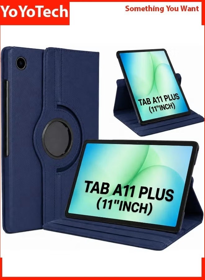 YoYoTech Samsung Galaxy Tab A11 Plus/A11+ 5G 11 Inch 2025 Model (SM-X230/SM-X236B)   360° Rotating Case for Degree Swiveling Stand Protective Cover with Auto Sleep/Wake-Blue - Image 1