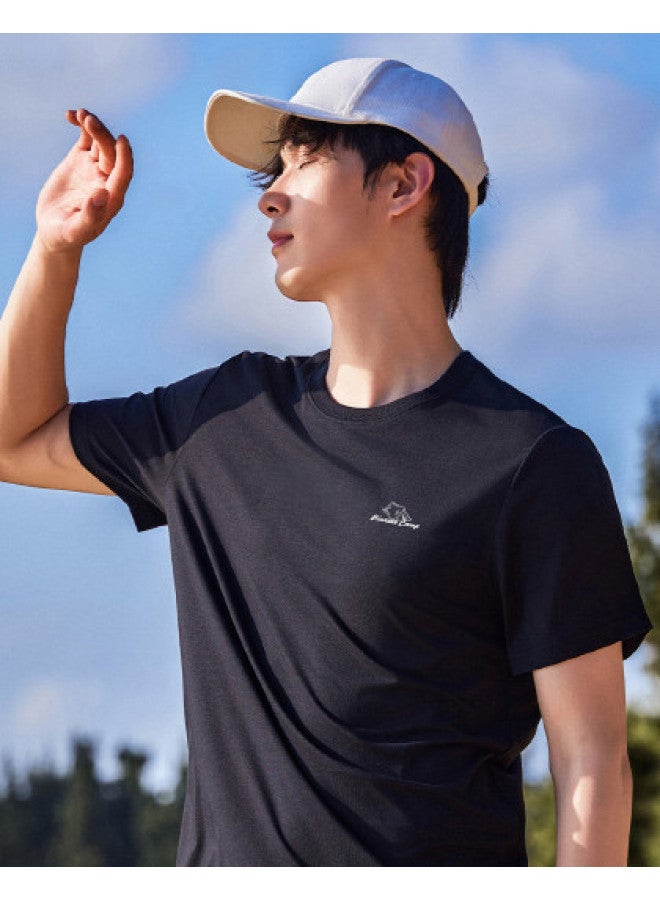 Summer Cotton Printed Fashion Outdoor Short Sleeve T-shirt - Versatile Comfortable Crew Neck Trendy Pullover Top - Image 1