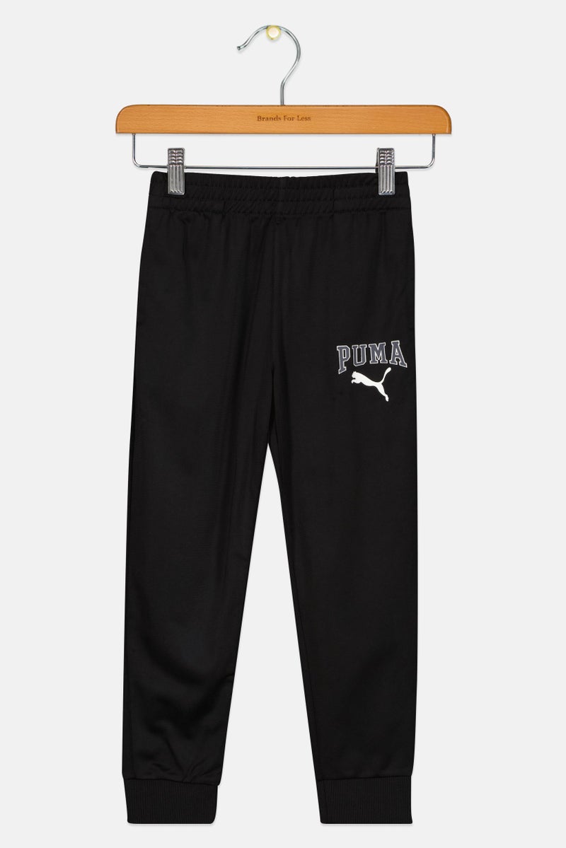 PUMA Kids Boy Sportswear Fit Brand Logo Outdoor Jogger Pants, Black - Image 3
