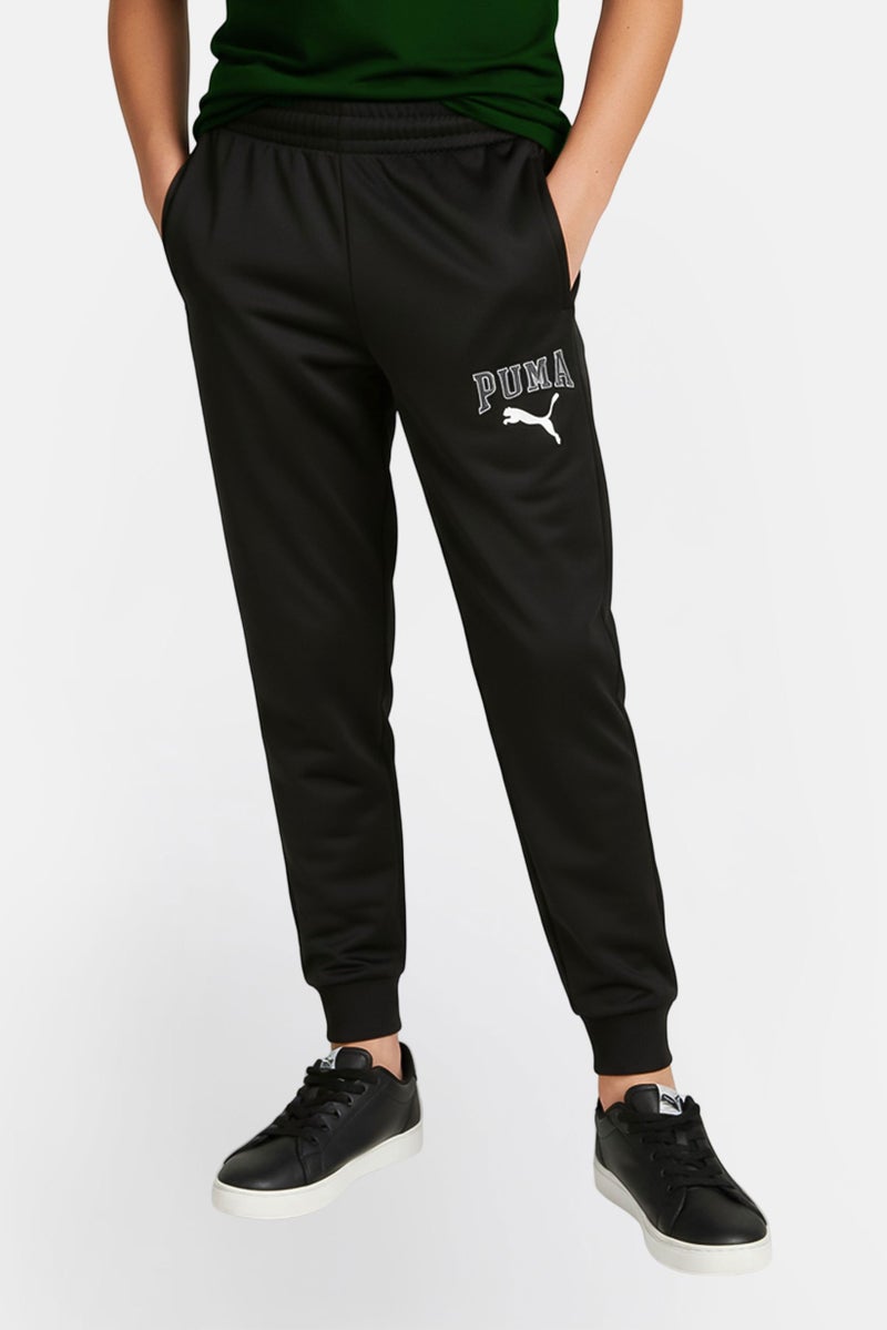 PUMA Kids Boy Sportswear Fit Brand Logo Outdoor Jogger Pants, Black - Image 1