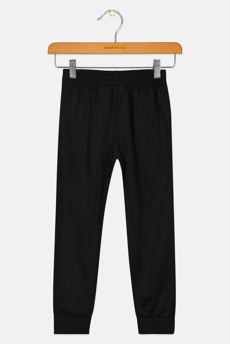 PUMA Kids Boy Sportswear Fit Brand Logo Outdoor Jogger Pants, Black - Image 2