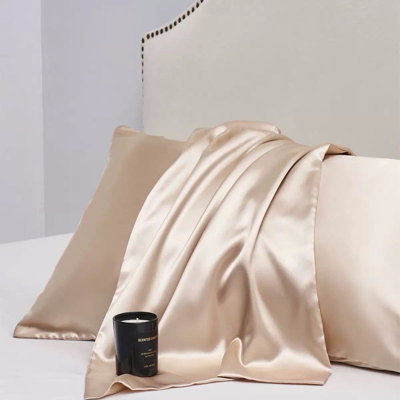 Solid Color Silk Pillowcase Mulberry Silk Bedding Pillowcase Satin Silk Pillowcase - Image 1