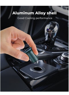 VOLTME Car Charger, Mini 24W Dual USB Car Charger, V-Dynamic technology Alloy Car Adapter with LED Light for iPhone14/13/12/12 Pro/11/11 Pro/XR/Xs/Max/X, iPad Pro/Air 2/mini, Galaxy and More - England Green  - Image 3