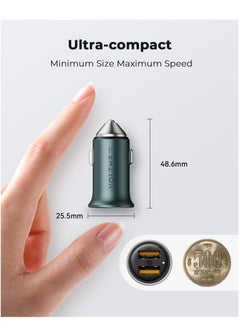 VOLTME Car Charger, Mini 24W Dual USB Car Charger, V-Dynamic technology Alloy Car Adapter with LED Light for iPhone14/13/12/12 Pro/11/11 Pro/XR/Xs/Max/X, iPad Pro/Air 2/mini, Galaxy and More - England Green  - Image 4