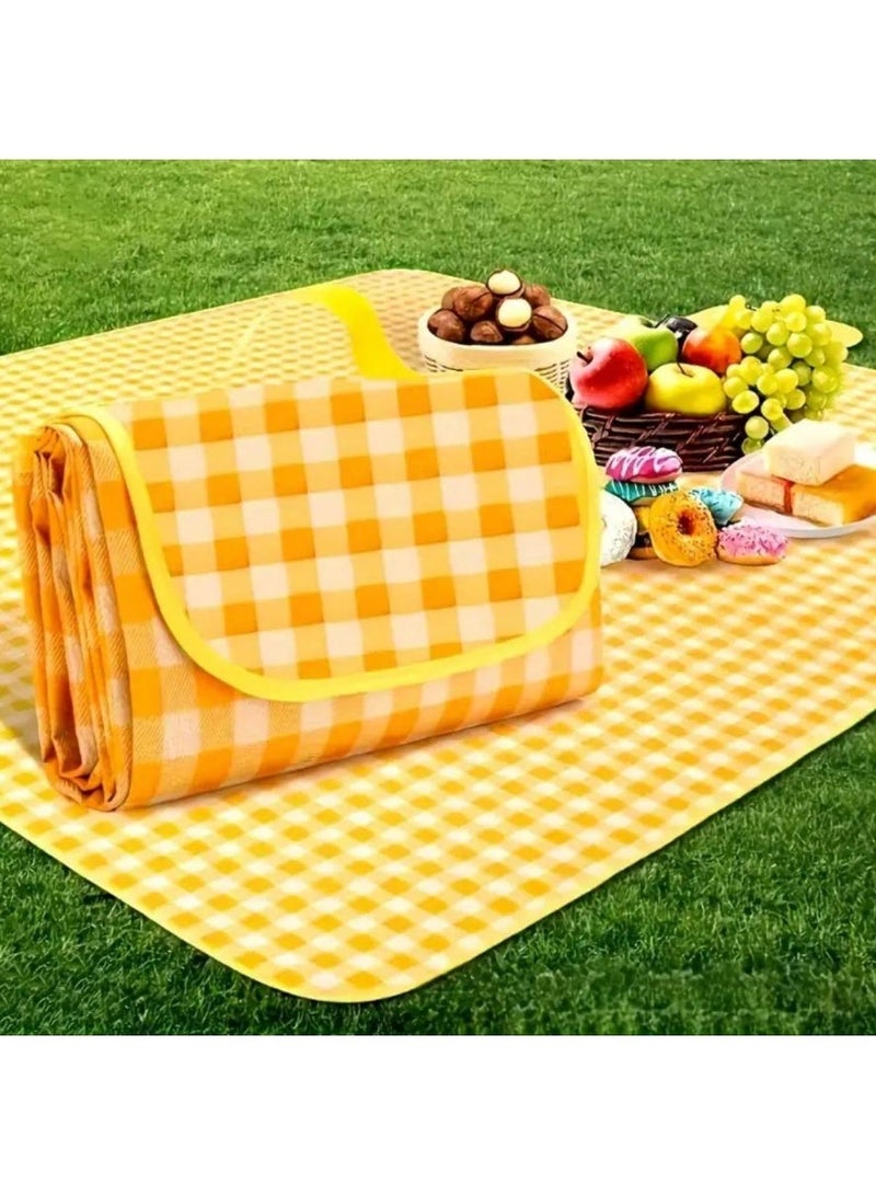 Sand proof Picnic Blanket Foldable Durable Non-Woven Fabric Suitable for Camping, Hiking & Outdoor Activities - Image 1