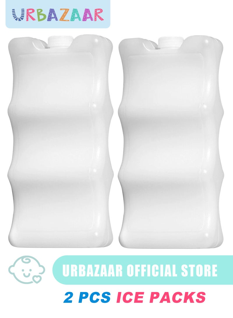 URbazaar 2 Pack Breastmilk Ice Pack,Reusable Ice Packs for Breastmilk Storage,Bottle Ice Packs for Breast Milk,Baby Bottles,Meal,Keeps Breast Milk Fresh - Image 1