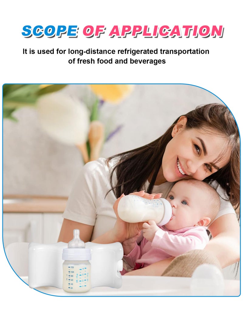 URbazaar 2 Pack Breastmilk Ice Pack,Reusable Ice Packs for Breastmilk Storage,Bottle Ice Packs for Breast Milk,Baby Bottles,Meal,Keeps Breast Milk Fresh - Image 3