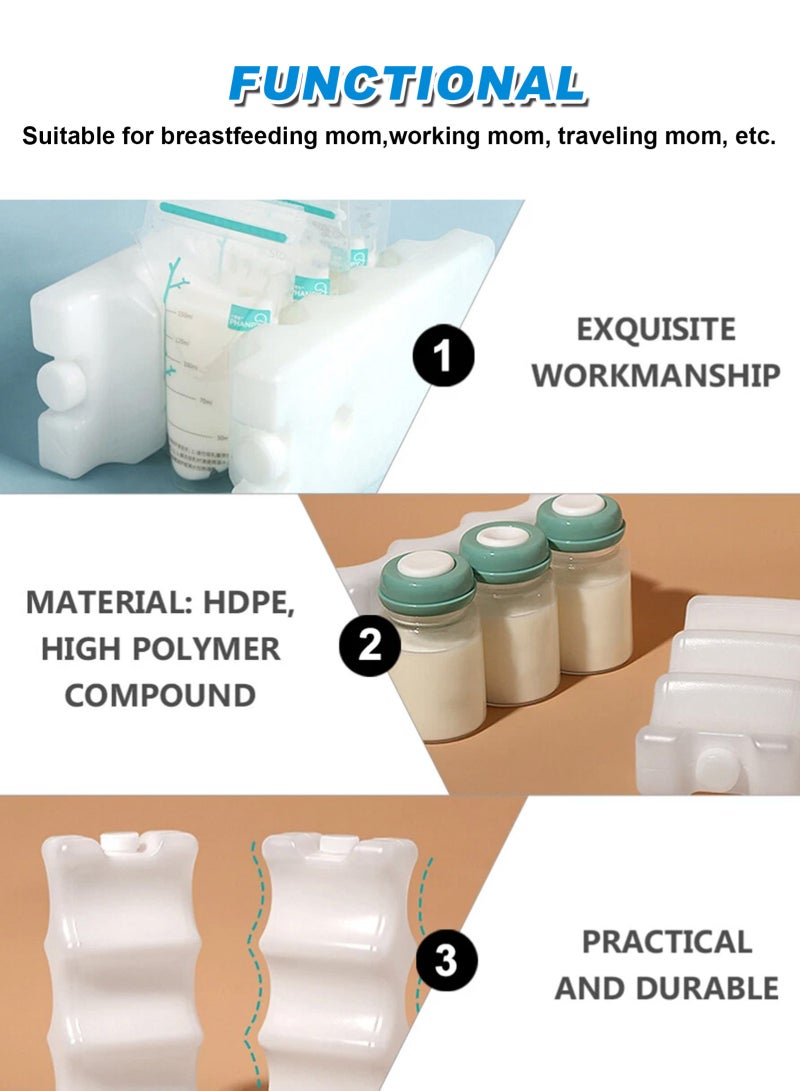 2 Pack Breastmilk Ice Pack,Reusable Ice Packs for Breastmilk Storage,Bottle Ice Packs for Breast Milk,Baby Bottles,Meal,Keeps Breast Milk Fresh