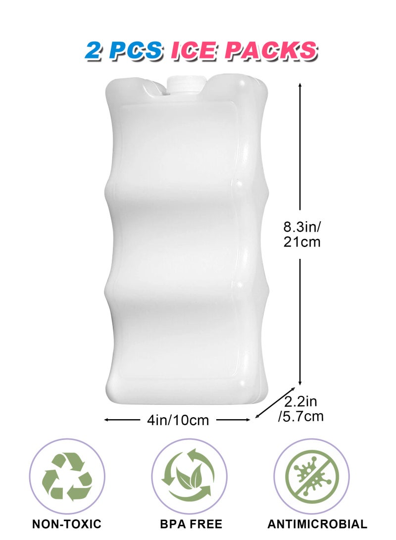 URbazaar 2 Pack Breastmilk Ice Pack,Reusable Ice Packs for Breastmilk Storage,Bottle Ice Packs for Breast Milk,Baby Bottles,Meal,Keeps Breast Milk Fresh - Image 2
