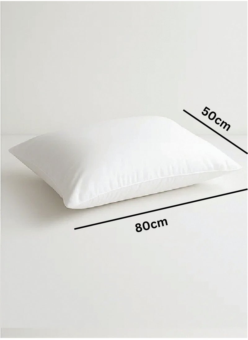 Pearl Coast Hypoallergenic Microfiber Pillow – 50x80cm – 700g Fill – 233TC Breathable Cotton Cover – Soft Support for Sensitive Sleepers Pack of 2  - Image 2