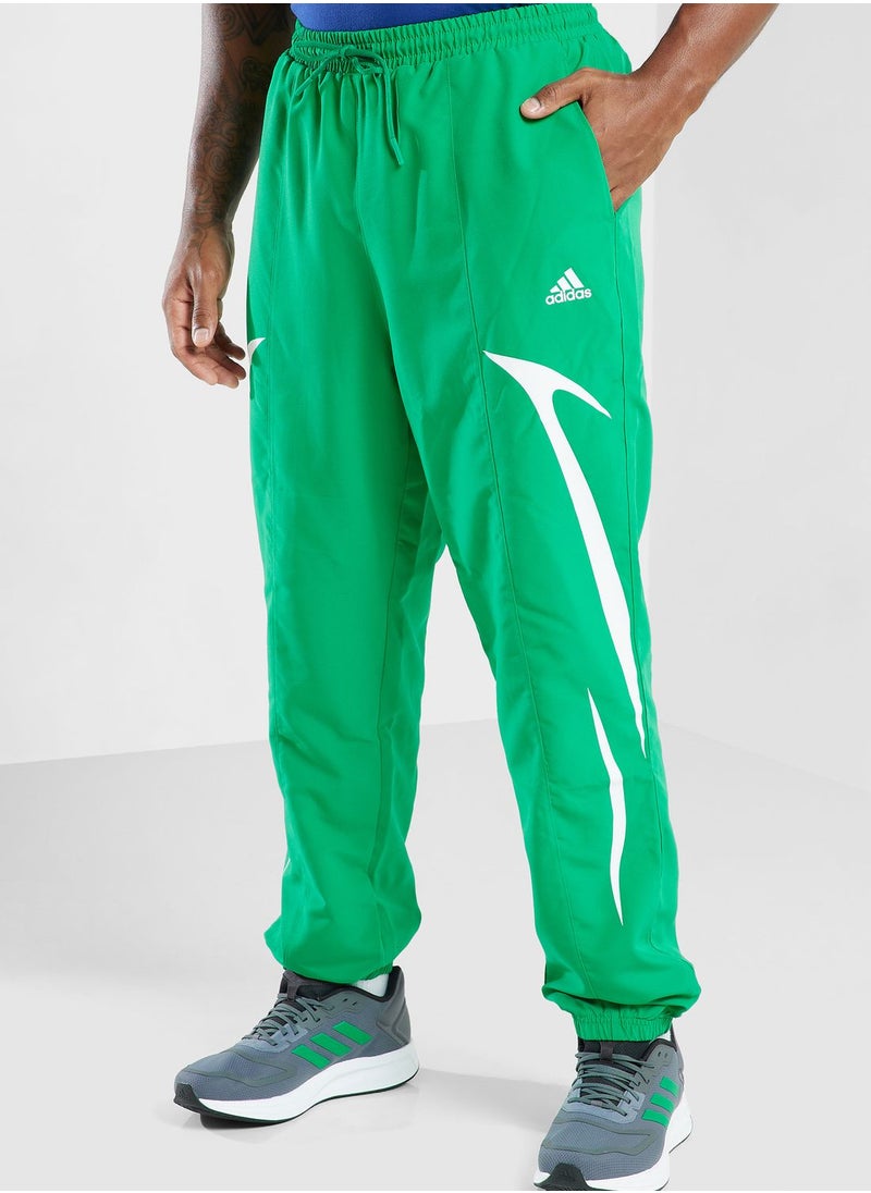 Adidas - Colour Block Woven Sweatpants - Image 1