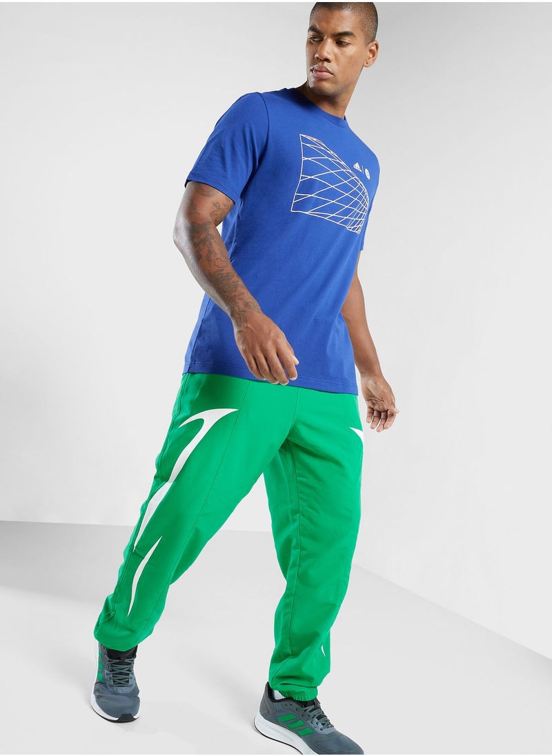 Adidas - Colour Block Woven Sweatpants - Image 1