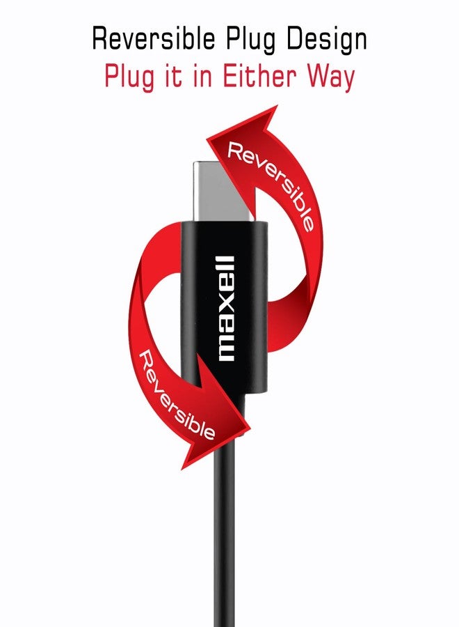 Maxell Sync Up USB-C Headphone Adapter, 3.5mm Audio Jack to USB-C, Reversible, 197294, Black - Image 5