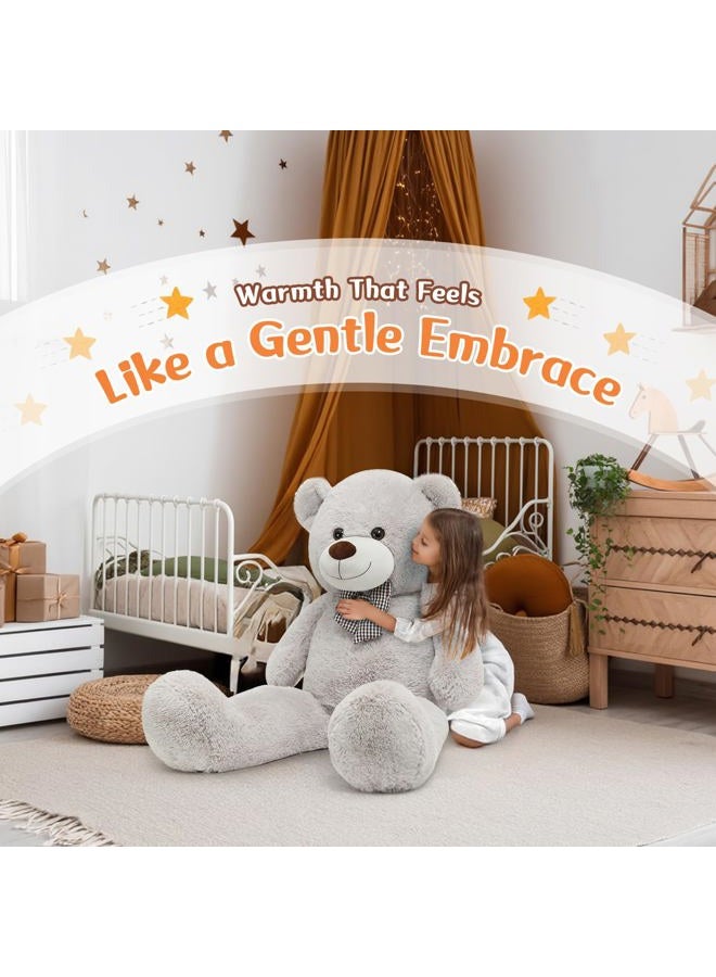 MorisMos Giant Teddy Bear 4 Feet, 47inch Big Stuffed Animal Large Teddy Bear Plush, Classic Girlfriend Boyfriend Birthday Gift, Gray - Image 2